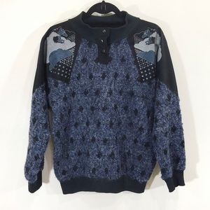Vintage 80s Miss Rodeo America Wool Horse Sweater